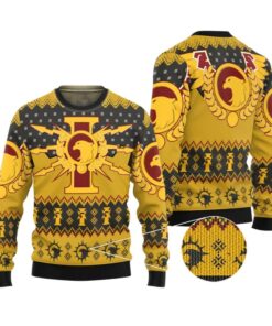 Alternative view of 2025 Christmas Warhammer Adeptus Custodes Iconic Ugly Christmas Sweater 