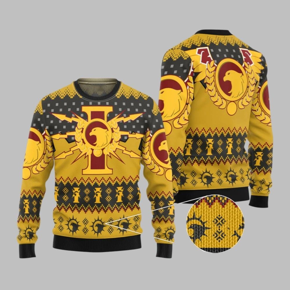 2025 Christmas Warhammer Adeptus Custodes Iconic Ugly Christmas Sweater - Grishko.com