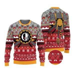 Alternative view of 2025 Christmas Warhammer Adeptus Mechanicus Iconic Ugly Sweater - Grishko.com
