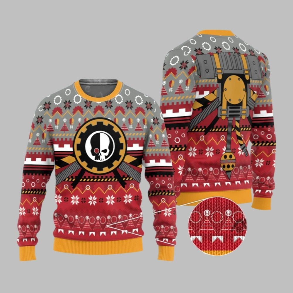 2025 Christmas Warhammer Adeptus Mechanicus Iconic Ugly Sweater - Grishko.com