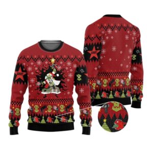 Alternative view of 2025 Christmas Warhammer Armed And Dangerous Red Gobbo Iconic Ugly Sweater - Grishko.com