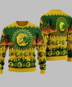 2025 Christmas Warhammer Bad Moon Orks Iconic Ugly Christmas Sweater 