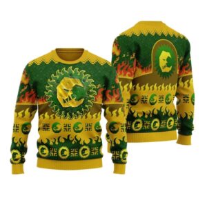 Alternative view of 2025 Christmas Warhammer Bad Moon Orks Iconic Ugly Christmas Sweater - Grishko.com