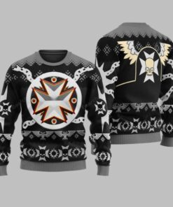 2025 Christmas Warhammer Black Templars Iconic Ugly Christmas Sweater 