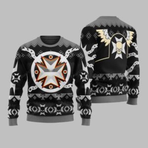 2025 Christmas Warhammer Black Templars Iconic Ugly Christmas Sweater - Grishko.com