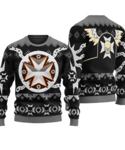 Alternative view of 2025 Christmas Warhammer Black Templars Iconic Ugly Christmas Sweater 