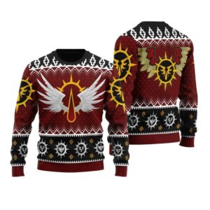 Alternative view of 2025 Christmas Warhammer Blood Angels Iconic Ugly Christmas Sweater - Grishko.com