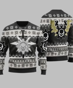 2025 Christmas Warhammer Chaos Knights House Vextrix Iconic Ugly Christmas Sweater 