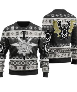 Alternative view of 2025 Christmas Warhammer Chaos Knights House Vextrix Iconic Ugly Christmas Sweater 