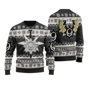 Alternative view of 2025 Christmas Warhammer Chaos Knights House Vextrix Iconic Ugly Christmas Sweater - Grishko.com