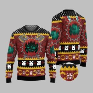 2025 Christmas Warhammer Chaos Space Marine World Eaters Iconic Ugly Sweater - Grishko.com