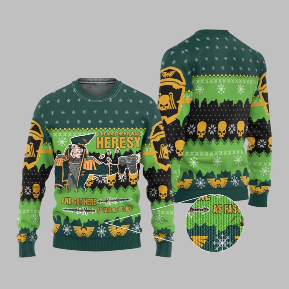 2025 Christmas Warhammer Colonel Commissar Ibram Gaunt Iconic Ugly Sweater - Grishko.com
