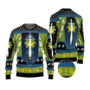 Alternative view of 2025 Christmas Warhammer Craftworlds Aeldari Of Alaitoc Iconic Ugly Sweater - Grishko.com