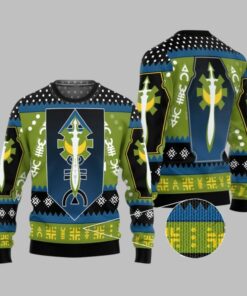 2025 Christmas Warhammer Craftworlds Aeldari Of Alaitoc Iconic Ugly Sweater 