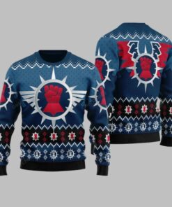 2025 Christmas Warhammer Crimson Fists Iconic Ugly Christmas Sweater 