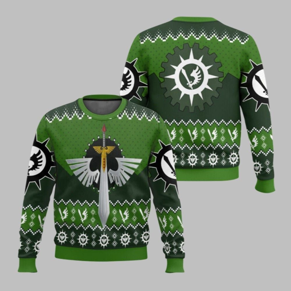 2025 Christmas Warhammer Dark Angels Iconic Ugly Christmas Sweater - Grishko.com