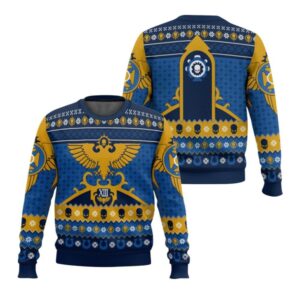 Alternative view of 2025 Christmas Warhammer Declare Heresy Iconic Ugly Christmas Sweater - Grishko.com