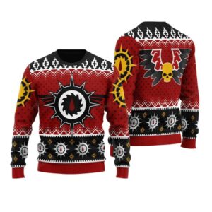 Alternative view of 2025 Christmas Warhammer Flesh Tearers Iconic Ugly Christmas Sweater - Grishko.com
