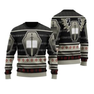Alternative view of 2025 Christmas Warhammer Grey Knights Iconic Ugly Christmas Sweater - Grishko.com