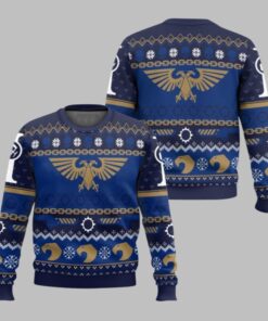2025 Christmas Warhammer Icy Imperium Knitted Iconic Ugly Christmas Sweater 