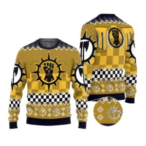 Alternative view of 2025 Christmas Warhammer Imperial Fists Iconic Ugly Christmas Sweater - Grishko.com