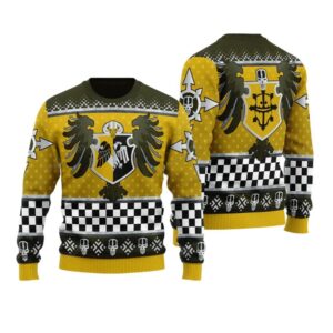Alternative view of 2025 Christmas Warhammer Imperial Knights House Hawkshroud Iconic Ugly Christmas Sweater - Grishko.com