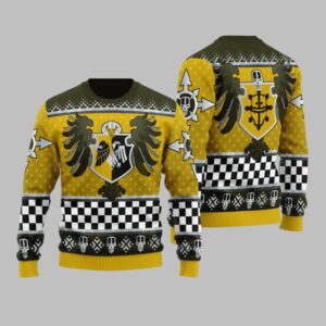 2025 Christmas Warhammer Imperial Knights House Hawkshroud Iconic Ugly Christmas Sweater - Grishko.com
