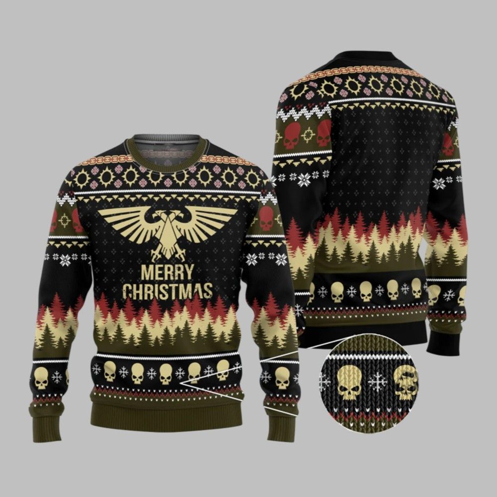 2025 Christmas Warhammer Imperium Iconic Ugly Christmas Sweater - Grishko.com