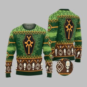 2025 Christmas Warhammer Necron Iconic Ugly Christmas Sweater - Grishko.com