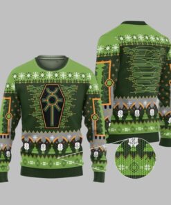 2025 Christmas Warhammer Nefarious Necron Iconic Ugly Christmas Sweater 