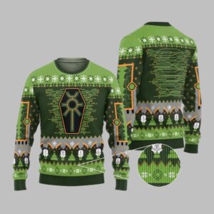 2025 Christmas Warhammer Nefarious Necron Iconic Ugly Christmas Sweater - Grishko.com
