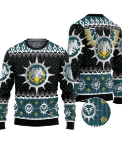 Alternative view of 2025 Christmas Warhammer Raven Guard Iconic Ugly Christmas Sweater 