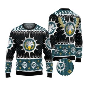 Alternative view of 2025 Christmas Warhammer Raven Guard Iconic Ugly Christmas Sweater - Grishko.com
