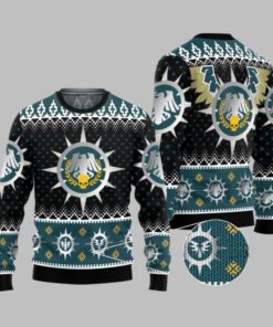 2025 Christmas Warhammer Raven Guard Iconic Ugly Christmas Sweater 