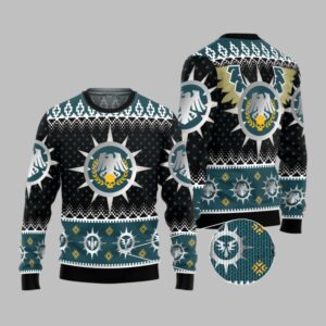 2025 Christmas Warhammer Raven Guard Iconic Ugly Christmas Sweater - Grishko.com