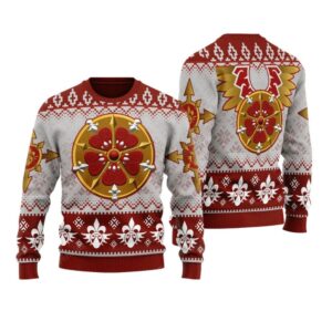 Alternative view of 2025 Christmas Warhammer Sisters Of Battle Iconic Ugly Christmas Sweater - Grishko.com