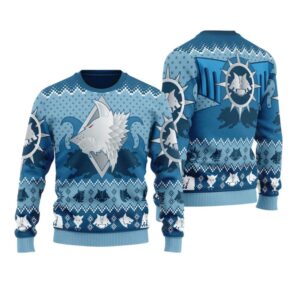 Alternative view of 2025 Christmas Warhammer Space Wolves Iconic Ugly Sweater - Grishko.com