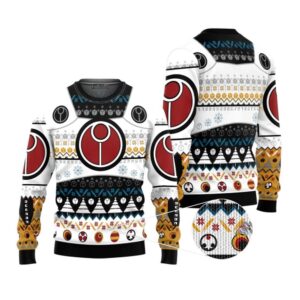 Alternative view of 2025 Christmas Warhammer Tau Tidings Iconic Ugly Sweater - Grishko.com