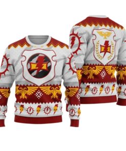 Alternative view of 2025 Christmas Warhammer White Scars Iconic Ugly Sweater 