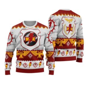 Alternative view of 2025 Christmas Warhammer White Scars Iconic Ugly Sweater - Grishko.com