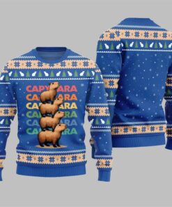 2025 Christmas We Bare Capybara Ugly Sweater 
