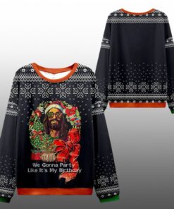 2025 Christmas We Gonna Party Like Its My Birthday Ugly Sweater 
