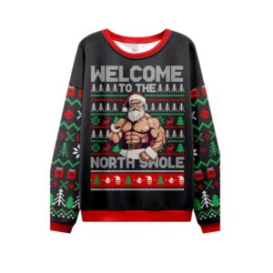 Alternative view of 2025 Christmas Welcome To The North Swole Ugly Sweater - Grishko.com