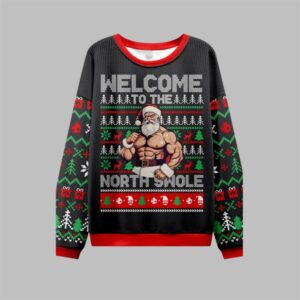 2025 Christmas Welcome To The North Swole Ugly Sweater - Grishko.com