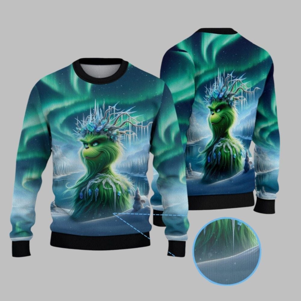 2025 Christmas Winter Wonderland Grnch Christmas Ugly Sweater - Grishko.com