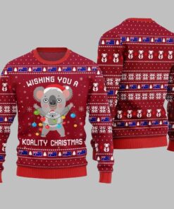 Alternative view of 2025 Christmas Wishing You a Koality Christmas Ugly Christmas Sweater 
