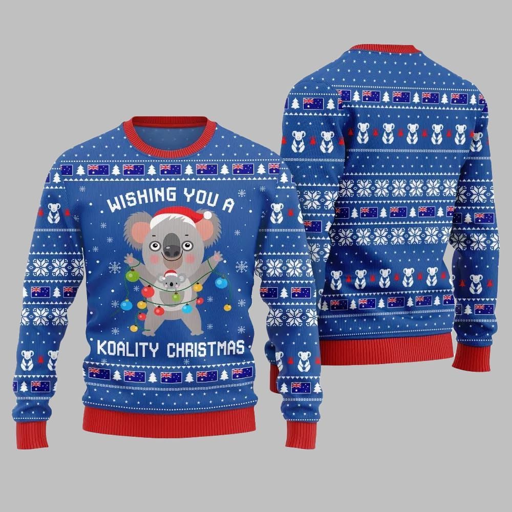 2025 Christmas Wishing You a Koality Christmas Ugly Christmas Sweater - Image 3