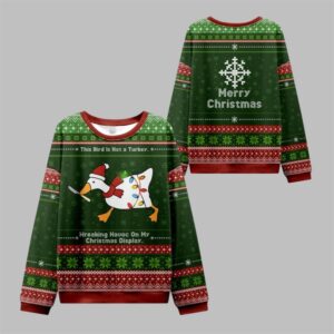 2025 Christmas Wreaking Goose Havoc Ugly Sweater - Grishko.com