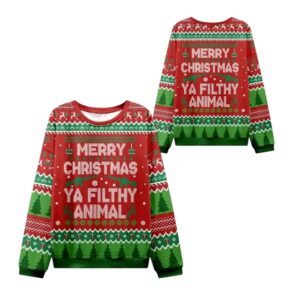 Alternative view of 2025 Christmas Ya Filthy Animal Ugly Sweater - Grishko.com