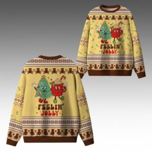 Alternative view of 2025 Christmas Y'All Feelin Jolly Ugly Sweater - Grishko.com